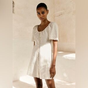 NWT Sezane Vika Dress in Mili Print - Floral Button Down Puff Sleeve Mini Dress